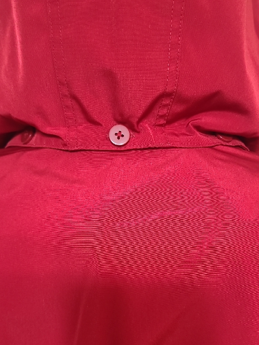 London Fog Crimson Red Trench with Waist Tie - Picture 4 of 12